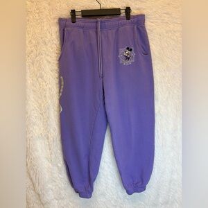 Disney Purple Mickey Mouse 100 Years Of Wonder Jogger Sweatpants | Size M 💜🤍